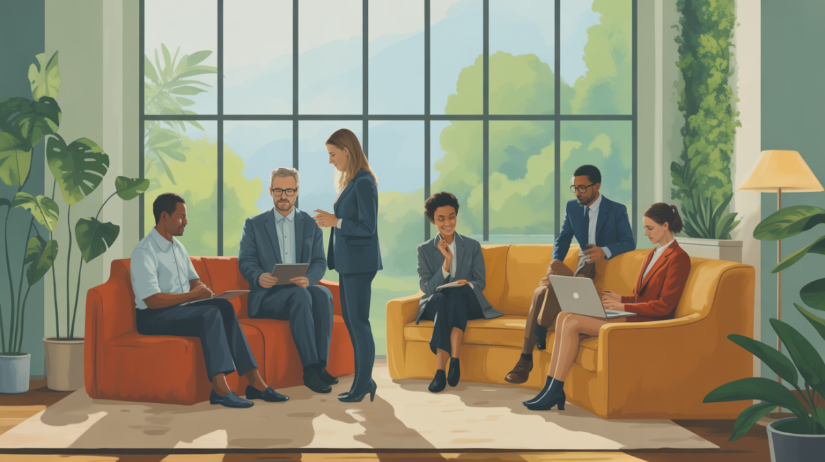 Illustration of the reconciliation of career and professional fulfillment.